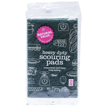 Natural Value Heavy Duty Scouring Pads  2 pack